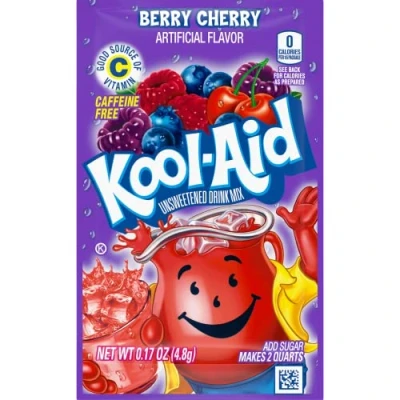 Image of Kool Aid Berry Cherry Unsweetened Drink Mix 4.8g (Pack of 24)