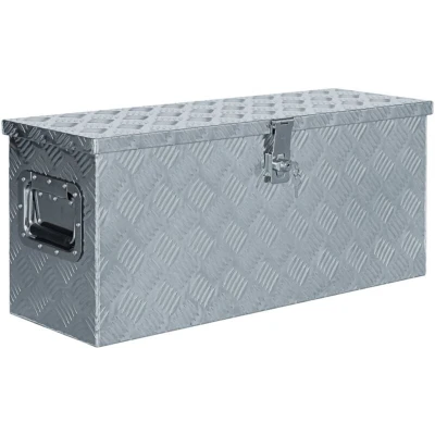 Image of vidaXL Aluminium Box 76.5x26.5x33 cm Silver
