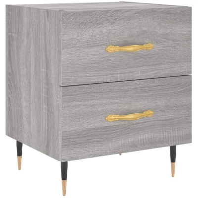 Image of vidaXL Bedside Cabinet Grey Sonoma 40x35x47.5 cm Engineered Wood