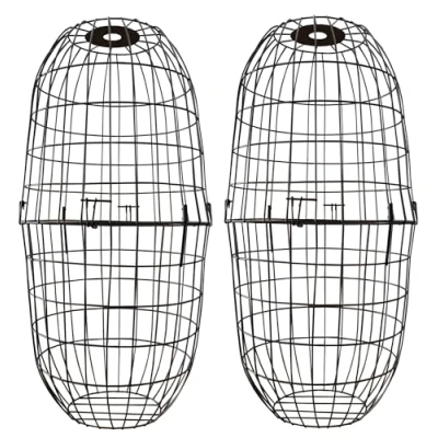 Image of Large Squirrel Proof Hanging Bird Feeder Protection Cage (Pack of 2)