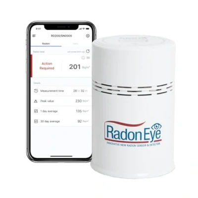 Image of BLE Radon Eye Smart Detector for Home Owners using Smartphone App Gas Detector, UK version in Bq/㎥