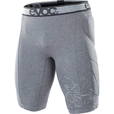 Image of EVOC Crash Pants, Cycling Shorts (incl. Hip Protectors and Protective Padding, S.Leisure Material, S.Café Technology Against odours, Machine Washable, Size: L), Carbon Grey
