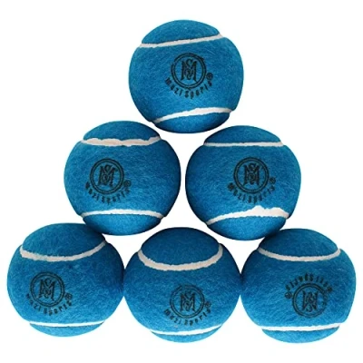 Image of Mozi Sports Cricket Tennis Balls Heavy Rubber for Play Weight 120gm (Blue)
