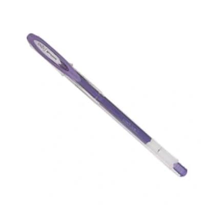 Image of uni ball Signo UM120NM Gel Ink Rollerball Pen Medium Tip 0.7 mm Purple Metal
