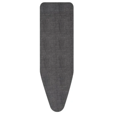 Image of Brabantia 8mm Thick Underlay Ironing Board Cover (B Board/Denim Black) Heat Resistant, Non Slip, Cord Fastener