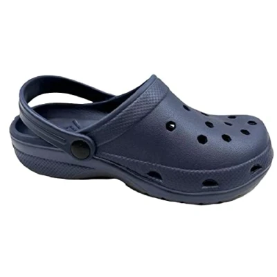 Image of Ladies Womens Mules Slippers Nursing Garden Beach Hospital Clogs Shoes Sandals Navy