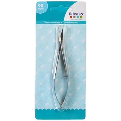 Image of Artemio RE1315 Precision Curved Pliers Scissors, Stainless Steel, Silver, 7.2 x 1 17.2 cm