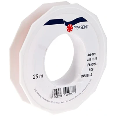 Image of C.E. Pattberg Präsent Marseille Wired Organza Ribbon Red 15 mm width, 25 m length
