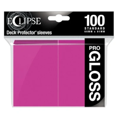Image of BoardGame E 15609 Ultra Pro Eclipse Gloss Standard Sleeves 100 Pack Hot Pink