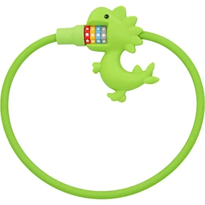 Image of Fischer 50659 Dinosaur Cable Lock, Green