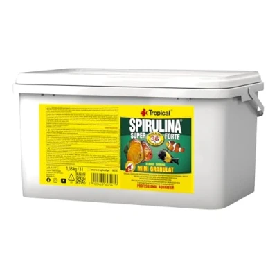 Image of SUPER spirulina FORTE mini GRANULAT 3L / 1,68kg rich granules for algae eating fish (color, growth &amp; immunity boost)