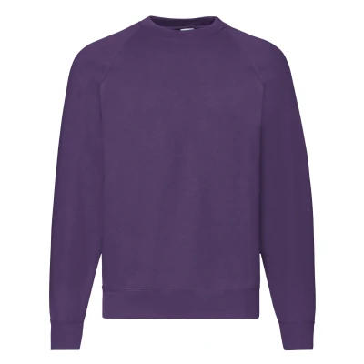 Image of Fruit of the Loom Mens Raglan Sleeve Belcoro Sweatshirt (Purple) Size 2XL