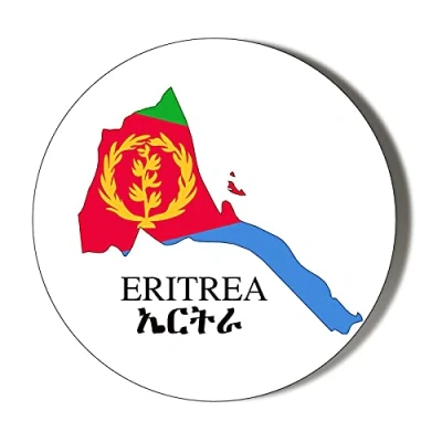 Image of Eritrea Flag Mapped 10 x 49mm Vinyl Stickers Pack of