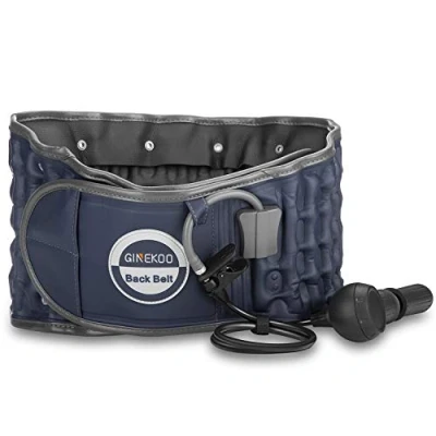 Image of GINEKOO Decompression Back Belt Spinal Air Traction for Lumbar Support and Lower Pain, &amp; Belt, Navy Blue(29 49 inch Waists)