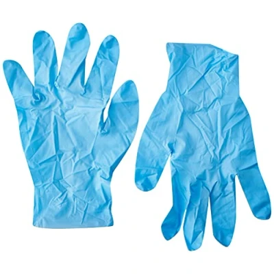 Image of St John Ambulance Nitrile Examination Gloves, Powder Free, Blue, Size L (Pack of 1 Pair Gloves)