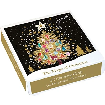 Image of Box of 20 Christmas Cards (XET218) Traditional Artistic from Museums &amp; Galleries The Magic Cards, 5 Each 4 Designs