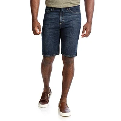 Image of Wrangler Authentics Men&#039;s Comfort Denim Short, Flex Dark, 33