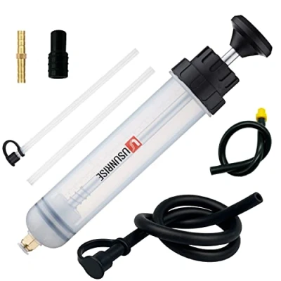 Image of USUNRISE Oil Suction Syringe with Fluid Transfer Hose Pump Capacity Hand Change 200CC 3Type Extractor