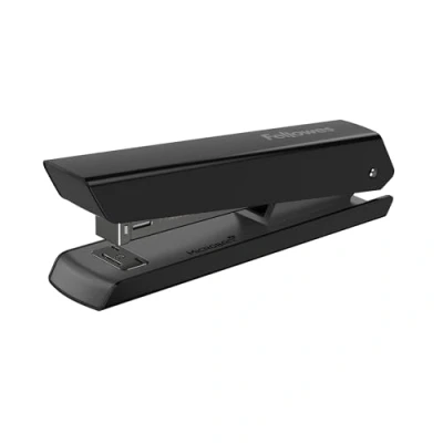 Image of Fellowes Jam Free Stapler, 20 Sheet Capacity LX820 Full Strip Antibacterial Manual Stapler Uses Both 24/6mm and 26/6mm Staples Black