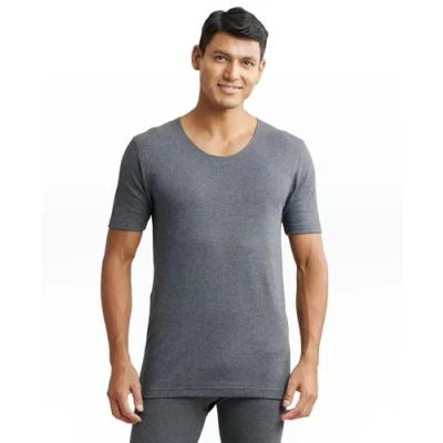 Image of Jockey Men&#039;s 2400 01 Thermal Vest, Black (Charcoal Melange), S