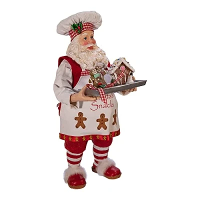 Image of Kurt Adler 11 Inch Gingerbread Chef Santa Figurine, Multi Color