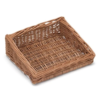 Image of Prestige wicker Sloping Display Basket Style II, Willow, Natural, 30 x 25 15 cm