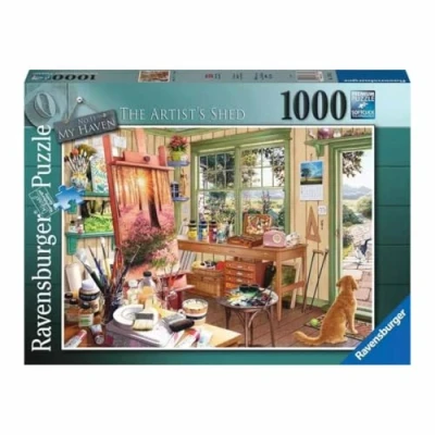 Image of Ravensburger My Haven No.11 The Artist’s Shed 1000 Piece Jigsaw Puzzles for Adults and Kids Age 12 Years Up