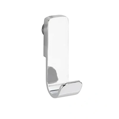 Image of WENKO 20550100 2 x 7.5 4 cm Stainless Steel Metal Wall Hook Premium, Set of 2, Shiny