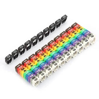 Image of Wire Markers Number Labels Colorful Numbering Kit Tube Cable Marker for Marking Color Coded Cables