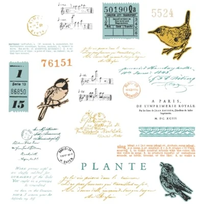 Image of Sizzix A5 Clear Stamps w/Framelits Die Bird Song by 49 and Market