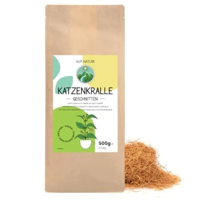Image of Cats Claw Tea by Alpi Nature, Cat&#039;s Cut, Dried Bark for Preparation of Herbal and Tea, Loose Uncaria tomentosa (500G)