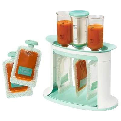 Image of Infantino Squeeze Station for Homemade Baby Food, Pouch Filling Puree Food Babies and Toddlers, Dishwasher Safe BPA Free