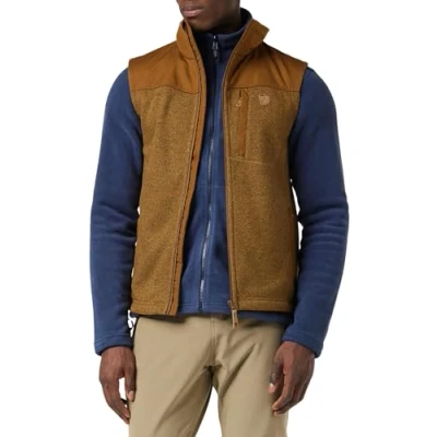 Image of Fjallraven F81727 230 Buck Fleece Vest, Men, Chestnut, XXL