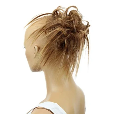 Image of CAISHA XXL Jumbo Hairpiece Scrunchy Updo Bridal Hairstyle Messy Hair Tie Brown Mix G6F