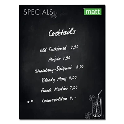 Image of SIGEL GL276 Premium Glass magnetic Board, matt surface, 90 x 120 cm, easy mounting, super White Artverum