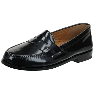 Image of Cole Haan Men&#039;s Pinch Penny Slip on Traditional Tassel Loafer in a Handsewn The Last Moccasin Construction, Black, 6 UK