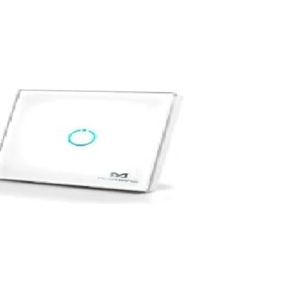 Image of MCO Home Z Wave Glass Touch Panel Switch, 1 Relay, MH S311, White