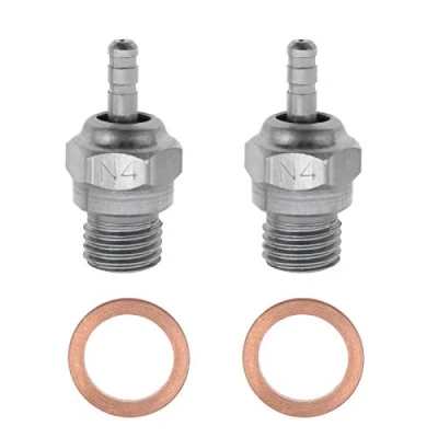 Image of Create idea 2Pcs N3 Hot Glow Plugs Compatible with 1/10 Scale HSP 70117 Kyosho HPI For RC Nitro 4C Engines Car Truck Model Accessories