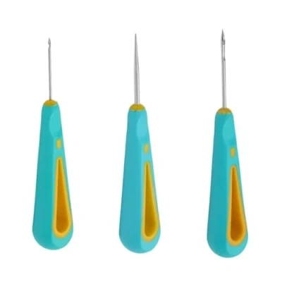 Image of 3X/Set Round Hole Cone Hand Drills for DIY Candle Molds Silicone Making Punch Needle Wick Tool Easy to Use