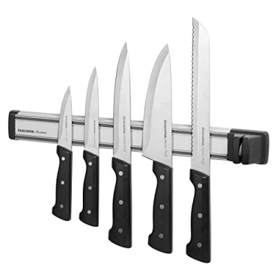 Image of Tescoma Magnetic Knife Strip President, with Sharpener, Assorted, 8 x 4.5 44.9 cm