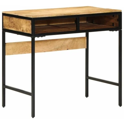 Image of vidaXL Desk 80x50x75 cm Solid Wood Rough Mango