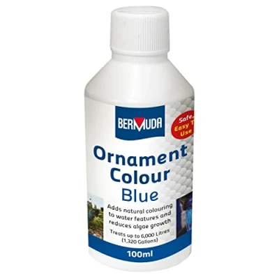 Image of Bermuda Blue Ornament Colour 100ml Reduce Algae and Weeds Stunning Water