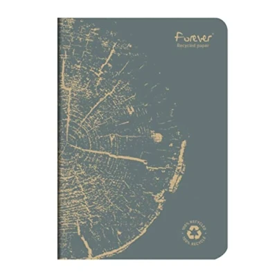 Image of Clairefontaine 684864C FOREVER premium quilted notebook 14.8x21cm 90g recycled 96p lined lead gray
