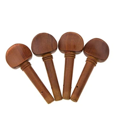 Image of OTOTEC 4pcs Violin Fiddle Tuning Peg Set 4/4 Size Wooden Replacement Jujube Wood