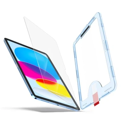 Image of MOBDIK Tempered Glass Screen Protector Compatible with iPad 10th Generation 10.9 inch (2022), Ultra Clear, Anti Scratch, Case Friendly, EZ Kit 1 Pack