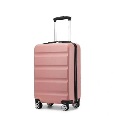 Image of Kono Small 20 Inch Suitcase Hard Shell TSA Lock Lightweight Design with 4 Dual Spinner Wheels Ideal for Travel, Business &amp; School (Nude,55x35x22cm)