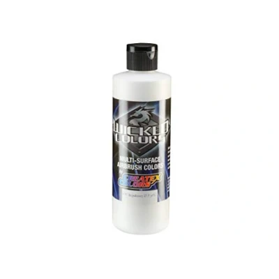 Image of 8 oz Wicked Colors Detail Airbrush Paints Color: White by Createx