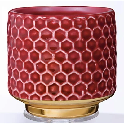 Image of Bloomingville Ceramic Flower Pot Home colorful Planter, for plants, sukkulents Size S (10 cm ø) Dia 4.125&#039;&#039; H 3.875&#039;&#039;, Stoneware, red