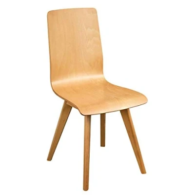 Image of Fameg Wooden Flow Bentwood Beech Side Chairs (2 Pack)