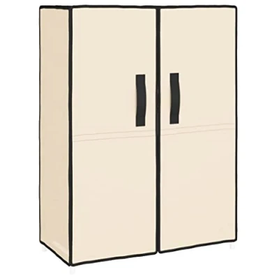 Image of Shoe Cabinet Cream 60x28x90 cm Fabric